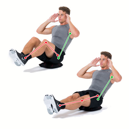 Leg discount extension crunch