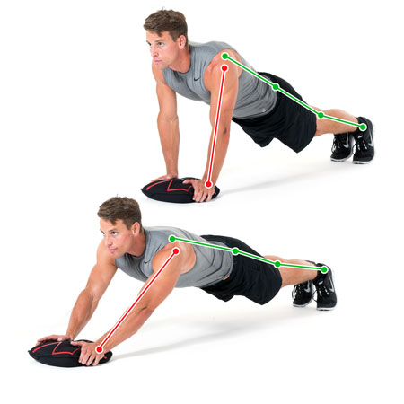 Sand-Pad exercise Push-up wide