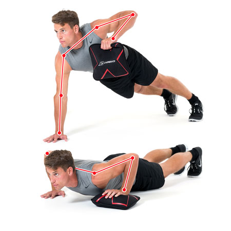 Sand-Pad exercise Push-up wide