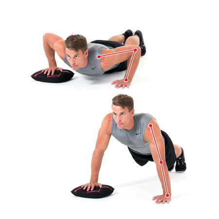 sand pad training chest push up wide web 1