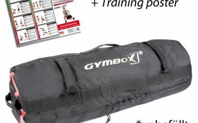 Professioneller Sandbag mit Poster von Gymbox® für funktionelles Training 25kg / 50kg flexibel