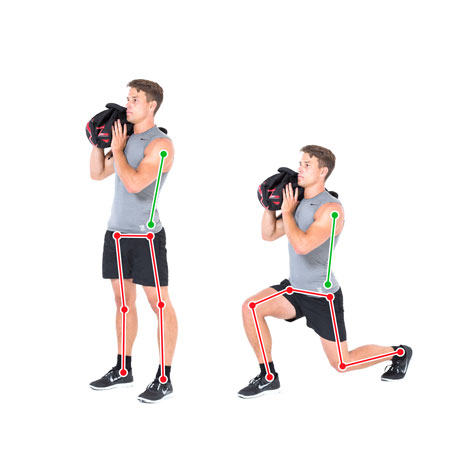 Sandbag exercise Lunge