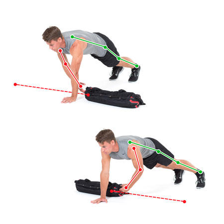 Sand-Pad exercise Push-up wide