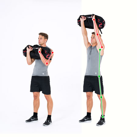 Sandbag exercise Shoulder Lift