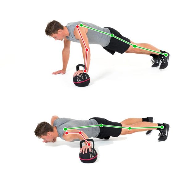 Kettlebell Exercise Chest Press Rotate Rowing
