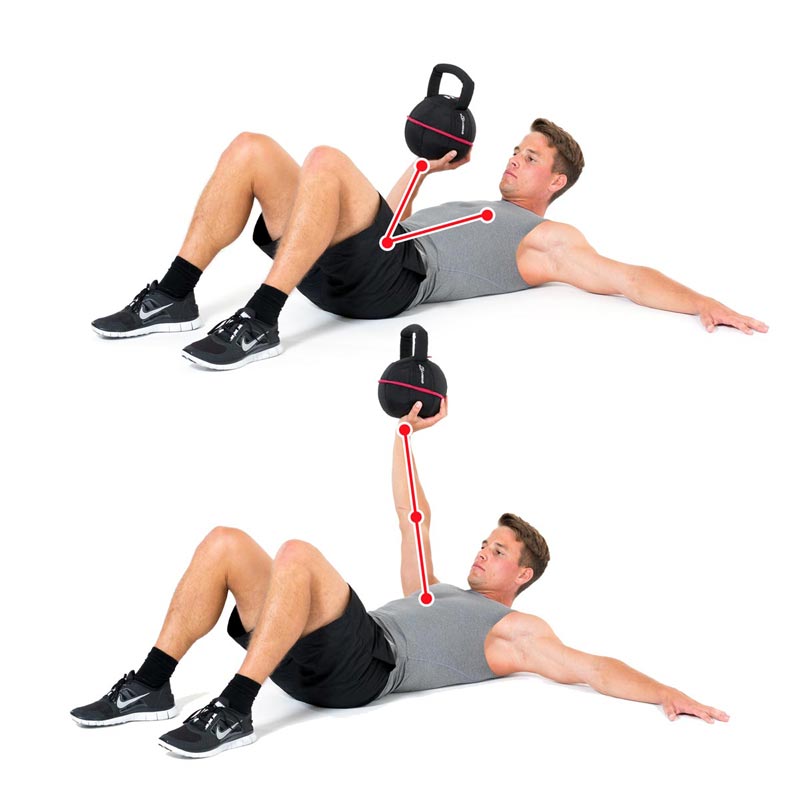 Kettlebellübung Chest Press