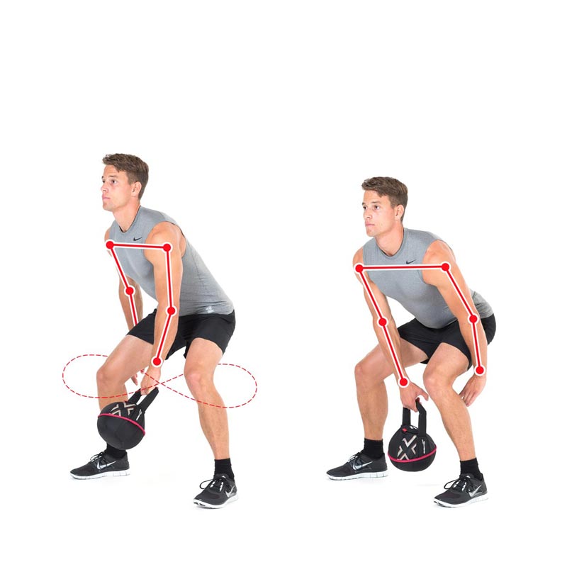 Kettlebell Exercise Around the Leg for Strong Trunk Muscles