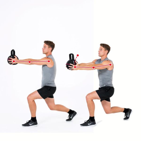 Kettlebell Exercise Circle Catch for Strong Side Ab Muscles