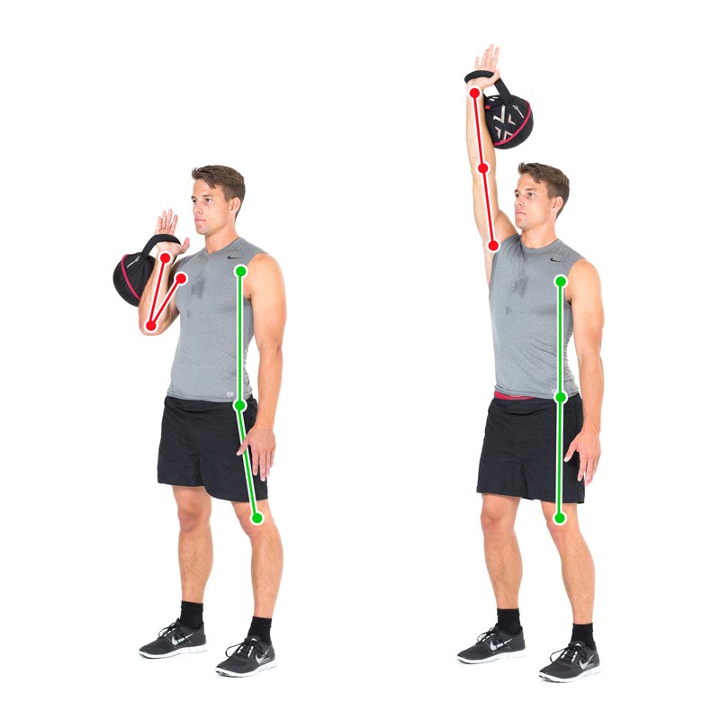 Kettlebell shoulder press sale