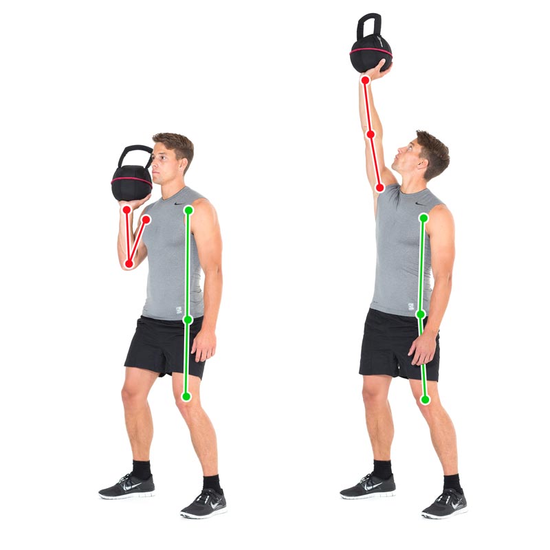 Kettlebell Exercise One Arm Shoulder Press with the Smashbell